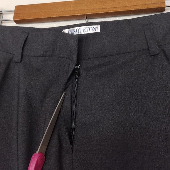 Pendleton Petite Virgin Wool Wide Leg Trouser Pants - Picture 9 of 15